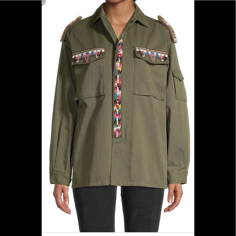 Valentino Embroidered Cotton Twill Jacket